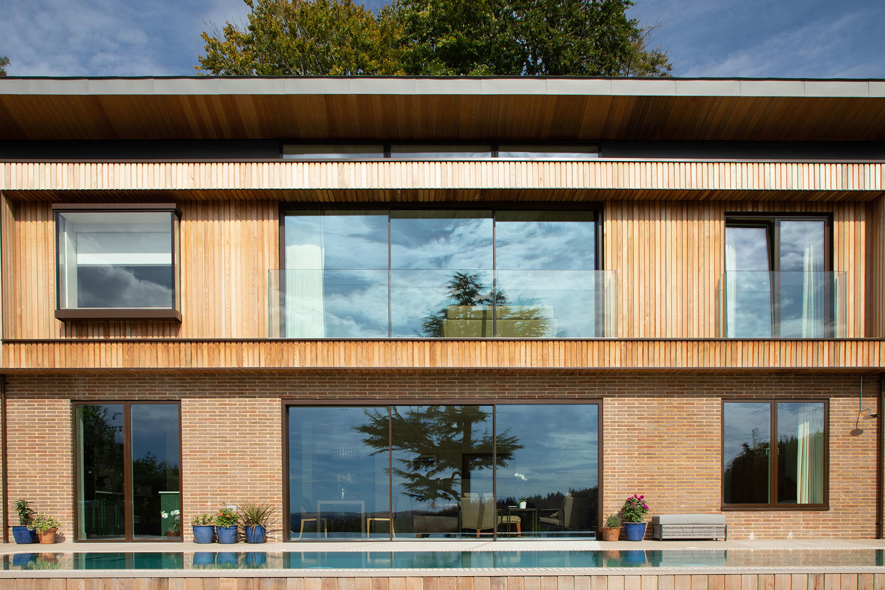 Modern House, Timber Frame, Zinc Roof, Cedar Cladding